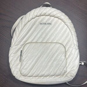 Michael kors quilted leather white back pack